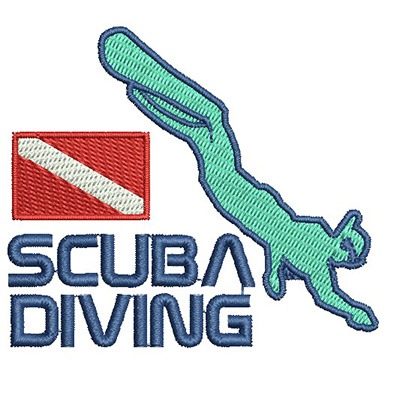 Matriz de matriz Matriz De Bordado Scuba Diving